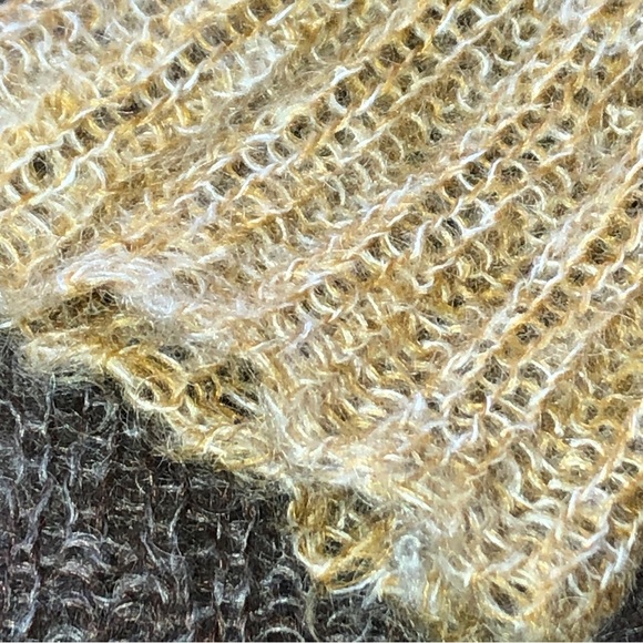 Anthropologie Knitted & Knotted Cowlneck Colorblock Turtleneck Sweater Sz Large - Picture 12 of 13